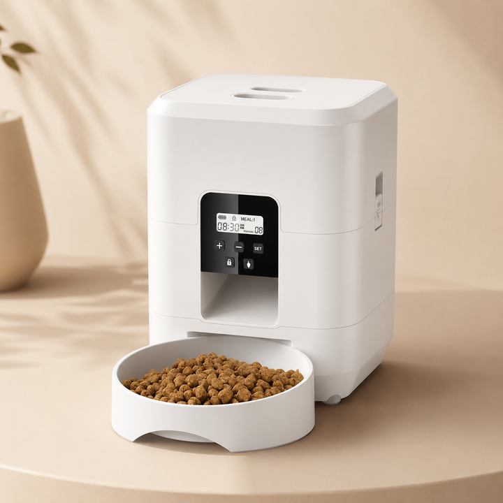 Dispensador de pienso moderno para perros y gatos